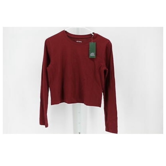 Knox Rose Tops - WOMEN'S LONG SLEEVE TOP- WILD FABLE OPULENT RED L
